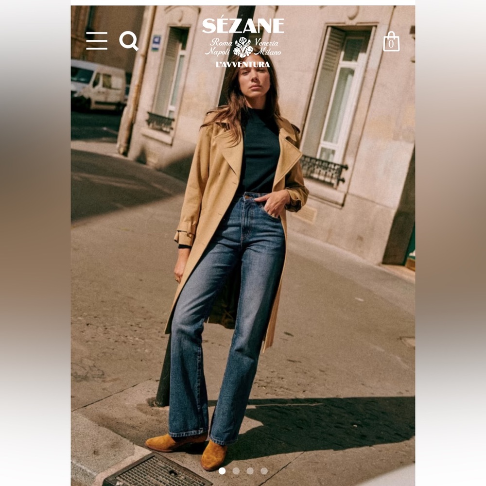 NWT Sezane Serge Denim